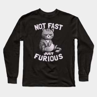 Not Fast Just Furious Cute Funny Cat Gift Long Sleeve T-Shirt